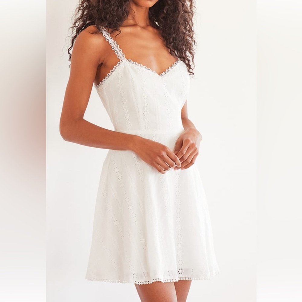 White Eyelet Lulus Mini Dress